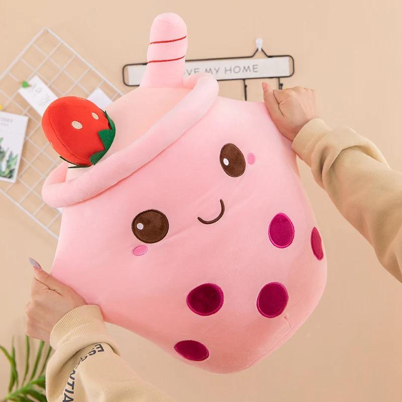 Boba Plush Whip Cream Bubble Milk Tea Cup Cute Stuffed Animals Toy for Kids