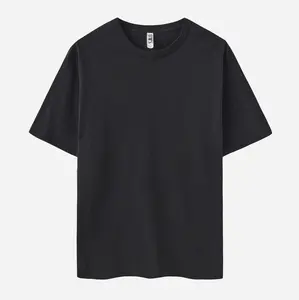 Solid Black Crew Neck Menswear Top