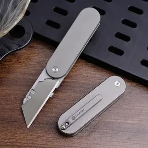 Outdoor Titanium Alloy Pocket Knife Durable Sharp Tool for Camping Hiking