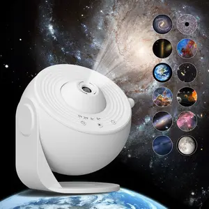 HD Galaxy Projector for Bedroom with Adjustable Focus, 13 Film Discs & 360° Rotation – Star Projector with 1/2H Timer & Simple 3-Button Control for Kids