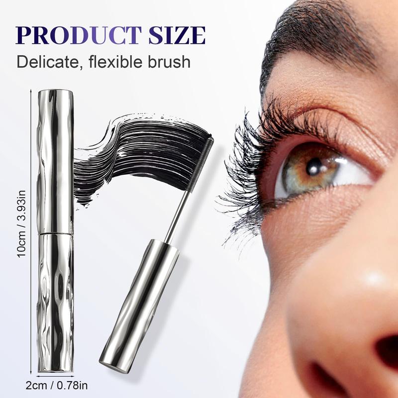 Waterproof quick-drying curling mascara - upgraded iron rod mascara, steel tube eyelash primer, long-lasting, no makeup, no clumps, no smudges, can create long, thick, three-dimensional long-lasting eyelashes.