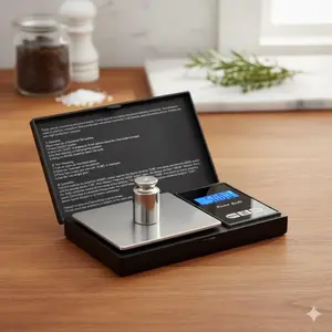 High Precision Mini Accurate Digital Scale for Jewelry Gold Food Kitchen Lab Camping Portable Weight Tool with Anti-Slip Base Digital Weighing Machine
