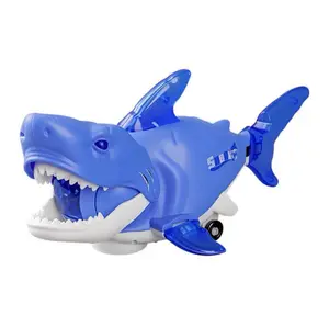 Electric Universal Shark Toy with Dynamic Music Mouth Biting Fun Swing Obstacle Avoiding for Babies 3 Years Plus Durable Plastic Vibrant Colors Batteries Operated Interactive Toy