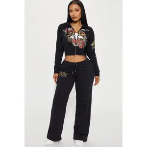 Ed Hardy Retro Tiger Zip Pant - Black Z