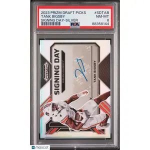 2023 Panini Prizm Draft Picks Signing Day Tank Bigsby Silver #SDTAB PSA 8 Jacksonville Jaguars