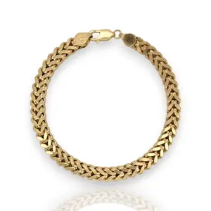 Franco Box Chain Link Bracelet - 10K Yellow Gold - Hollow