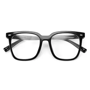 Sunglasses for Travel Use,Blue Light Blocking Glasses with 2 Pack Magnetic Clip on Lens, Fashion Glasses for Women Men, Gaming TV Phone Glasses Eyewear Shiny Black Frames Square Frames Eyeglass