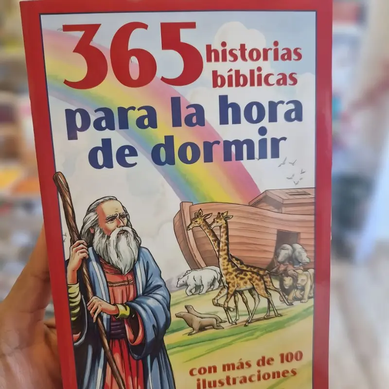365 Bedtime Bible Stories Spanish Edition Paperback Book - Barbour Publishing, 368 Pages Children's Literature, 100+ Illustrations, Biblical Tales, Nightly Reading Tool for Kids, Fosters Love for Reading, Enhances Child's Reading Experience