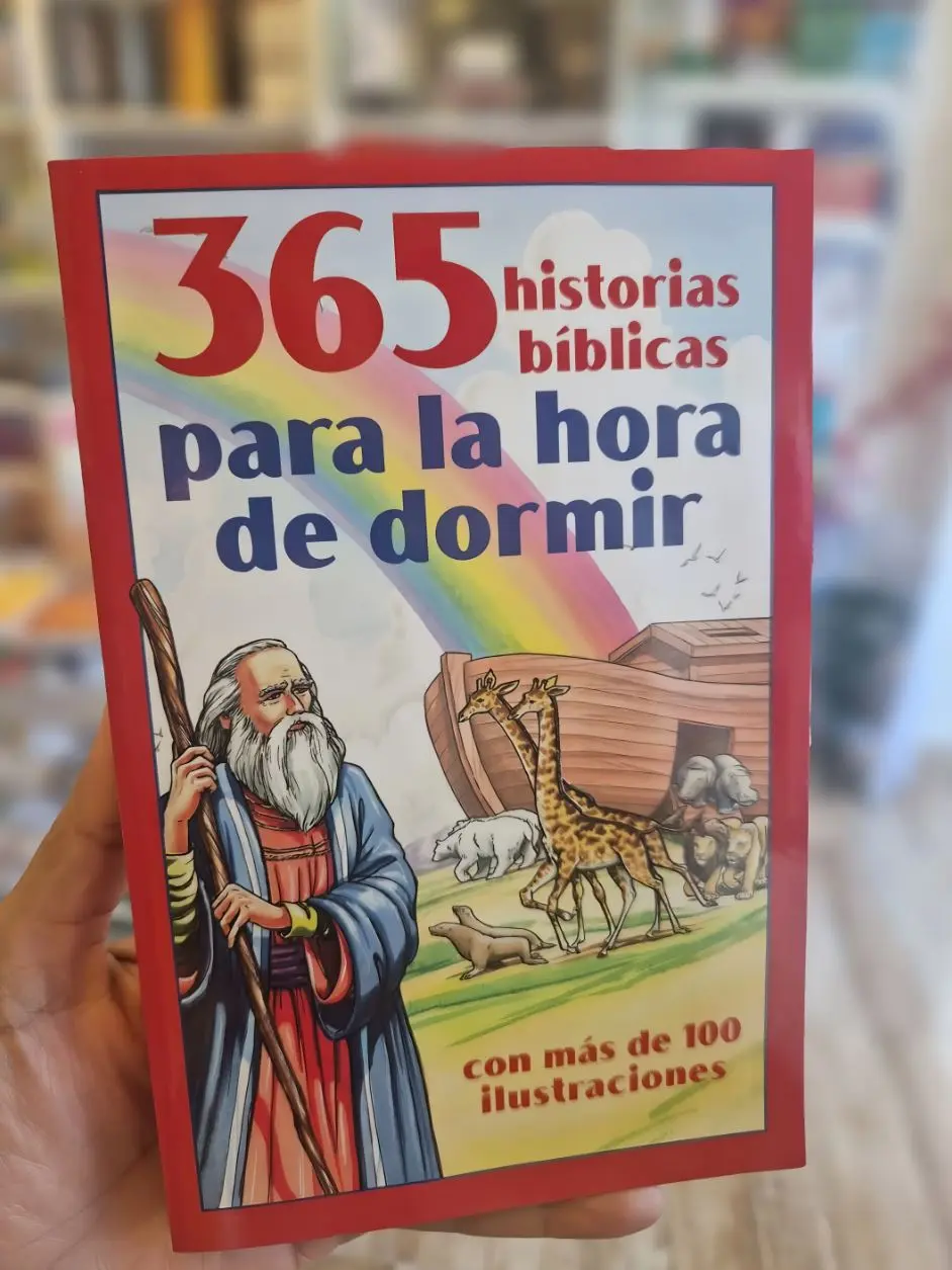 365 Bedtime Bible Stories Spanish Edition Kids Book - Barbour Publishing, 368 Pages Children's Literature, Over 100 Illustrations, Bedtime Tales for Kids, Fosters Love for Reading, Biblical Tales, Enhances Child's Reading Experience, Nightly Reading