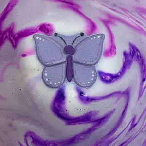 Butterfly Bath Bomb + Black Raspberry Vanilla Scent + self care +  Body Care