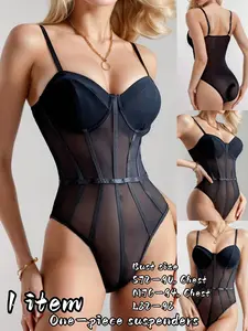 Shapewear One-Piece, Mesh Sheer Butt Lifting Braided Top High Waist, Breathable Lightweight Sexy Underwear, Versatile for Daily Party Wedding