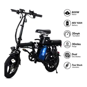 anniversary edition adult electric folding bicycle is equipped with a 650W motor, a 14-level adjustable suspension system, a 48V 15Ah battery, and a range of up to 45 kilometers. The product includes wheels, pedals, and an electric bicycle charger.