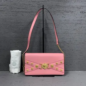 Pre-owned VERSACE Leather Shoulder Bags 7.8'' R2559 Shoulder Bag C1856503791 0408 T5 Betsy