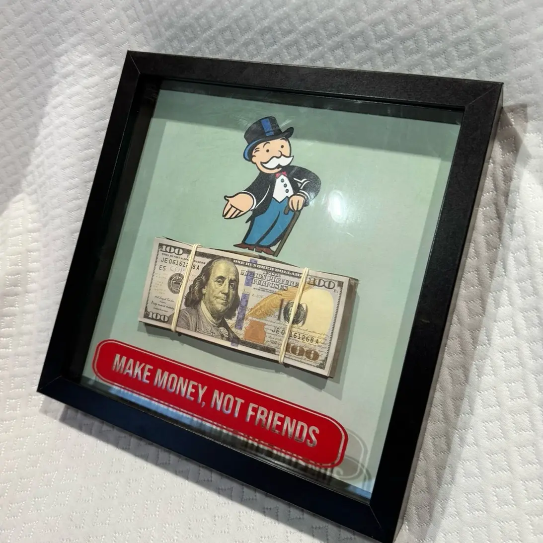 Cash Flow Creations Money Art Modern Art Display 10x10 Frame Hyper Realistic Prop Money Art - Perfect for Dreamers