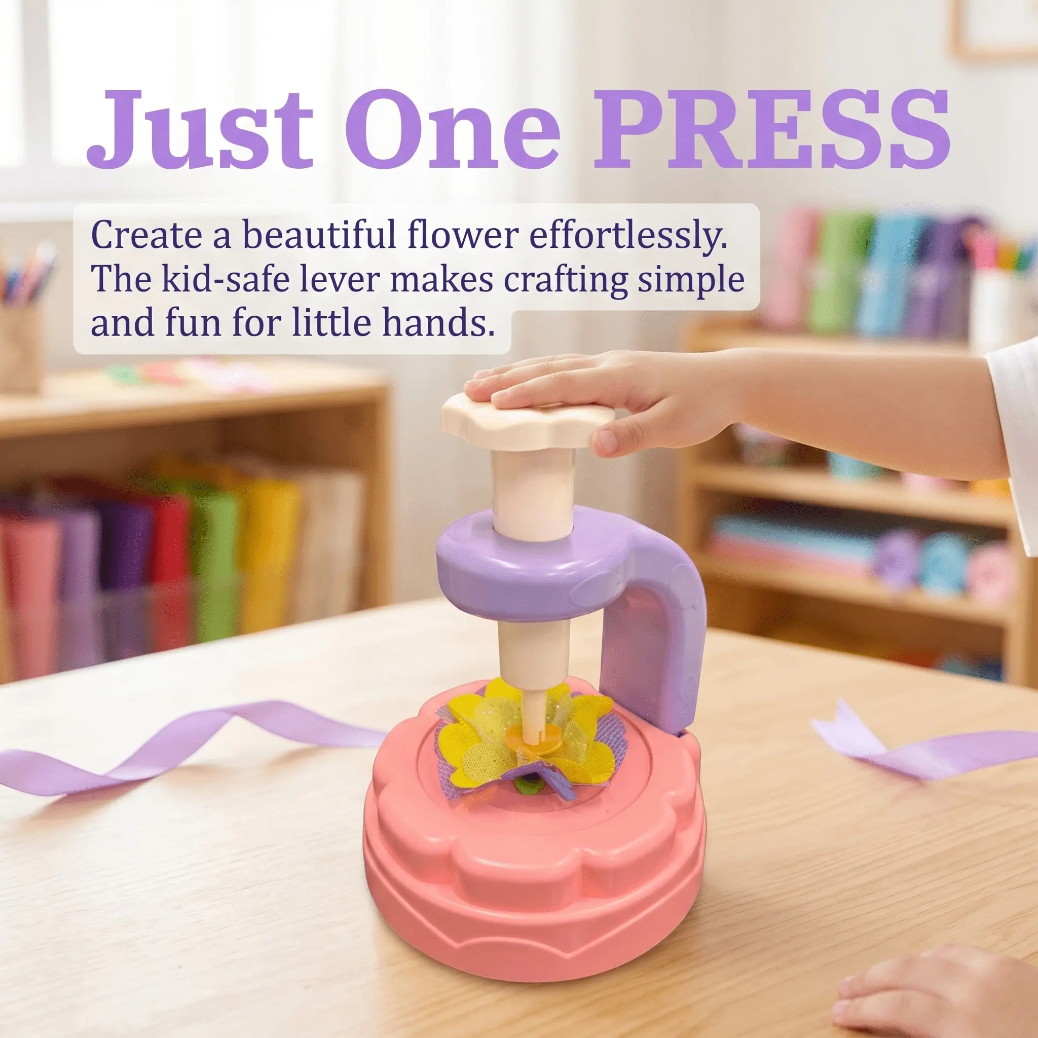 Children's DIY Glow-in-the-Dark Fabric Flower Bouquet Kit—Glue-Free and Reusable—Creative Craft Toy for Boys and Girls, STEM Educational Birthday Gift (Requires 2 AA batteries, not included)
