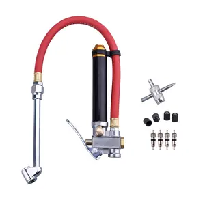 Bayonet-Style Tire Inflator with  Gauge, 20-120 PSI, 1/4'' NPT Inlet