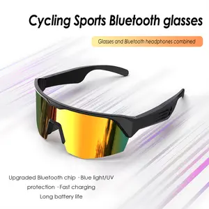 2026 Smart Music Sports Bluetooth Sunglasses with Type-C Charging for Outdoor Activities - Wearable