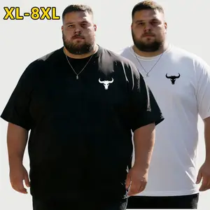 Plus-size men’s casual short-sleeve T-shirt for overweight men, made from slightly stretchy, comfortable fabric! Wider, oversized fit suitable for multiple occasions and home casual wear—a practical everyday piece. Versatile style that’s easy to pair for