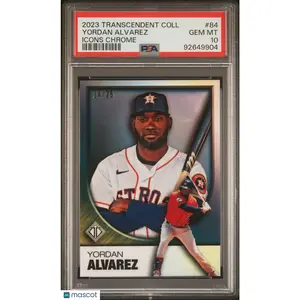 2023 Topps Transcendent Collection Icons Chrome Yordan Alvarez #84 /25 PSA 10
