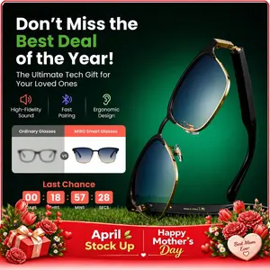 【W5】 MIRO Smart Audio Glasses (Lifetime FREE Membership) – 10-Hour Battery, Blue Light Filter, Stereo Audio for Meetings, Work, Travel & Daily Use – Wireless Smartglasses Headphones, Wearable Gadget, Ideal Gift for Professionals & Tech Lovers