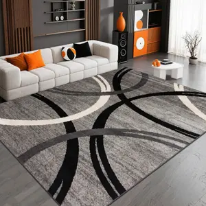 Velvet soft and comfortable patterned printed carpet, suitable for multiple scenarios, available in various sizes, soft and non-shedding, Modern Abstract Rug, Home Decor Rug