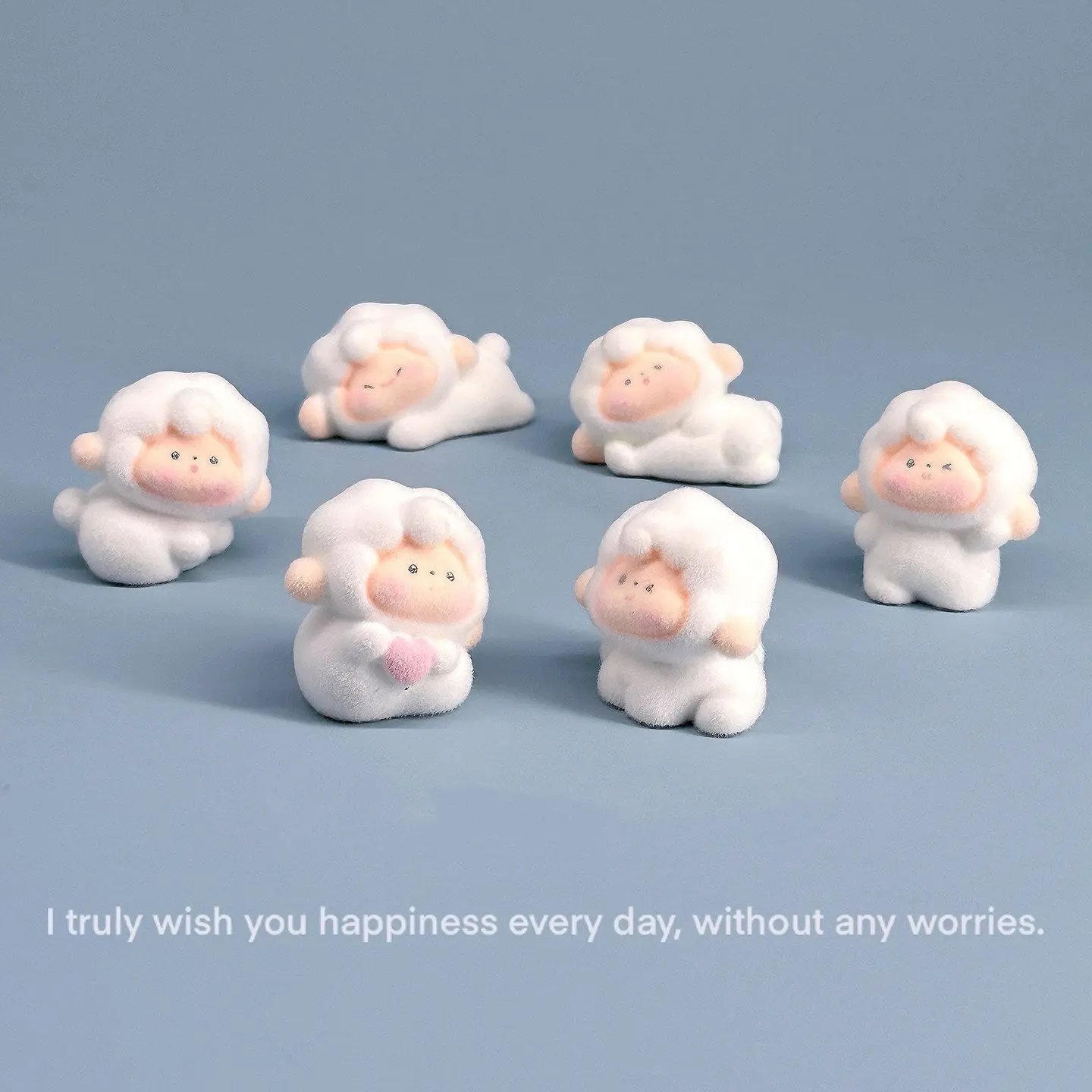 Adorable Flocking Little Sheep Mini Statues, Multiple Poses Soft Touch Lamb Figurines, Aesthetic Home Office Car Interior Decor, Sweet Birthday/Thank You Gift Idea