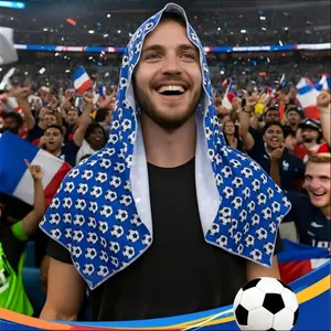 World Cup Cooling Headscarf, U-Shaped Sun Protection Quick-Dry Cool Towel, Fan Essential for Outdoor Matches, Best Gift for Fans