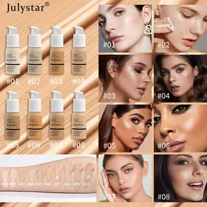 Portable Foundation Liquid Matte Makeup Finish Natural Brightening Even Skin Tone, 30ML Makeup Base for Flawless Look, Daily Use Cosmetics