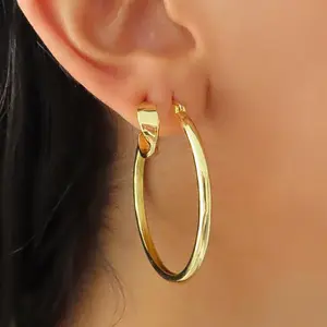 EVRY JEWELS Gold or Silver Plated Women's London Hoops