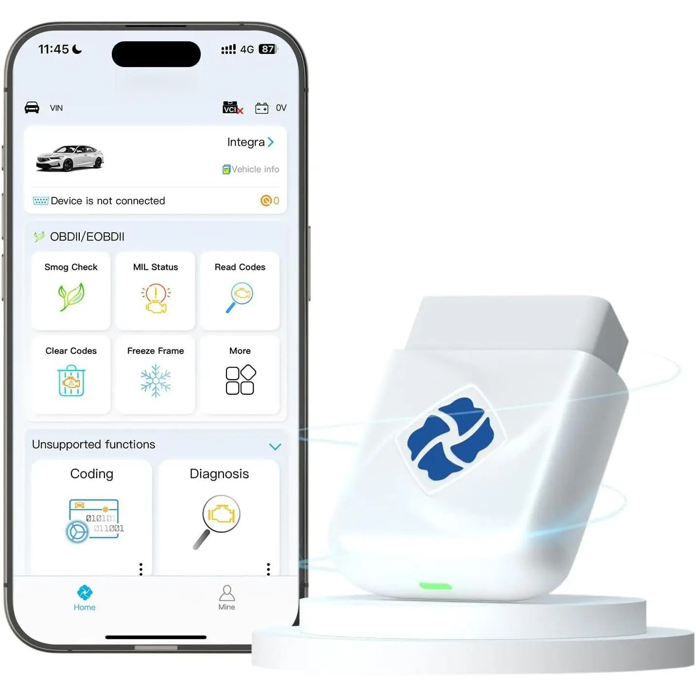 201BTFD  System Diagnostic Tool Oil Reset -Click ECU Coding Disable Auto Start Stop OBD2 Scanner (iOS/Android,A Vin Pack, Lifetime Free Update)