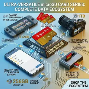 Fast Micro SD Card with Adapter, 256GB/512GB/1TB #Deals For You Days