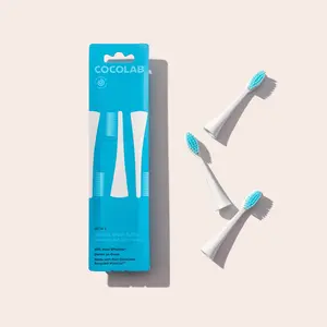 COCOLAB Electric Brush Refills - Ultra Soft Toothbrush Head Refills, 60% More Effective with 1000s of Superfine Bristles, 3 Pack