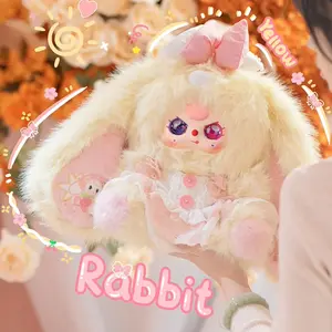 【A Giant Fluffy Dream...】Baby Three01 V5  400%  Blind Box,A Cozy Aesthetic Blind Box for Bedroom Decor, Adorable Soft Stuffed Animal with Bow Accents for Kids,Birthday Gift