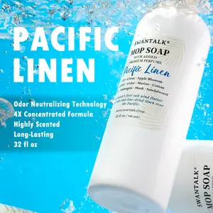 SWANTALK Mop Soap Pacific Linen – 32oz Highly Scented Concentrated Floor Cleaner for Tile, Laminate, Vinyl & Sealed Hardwood, Pet Friendly
