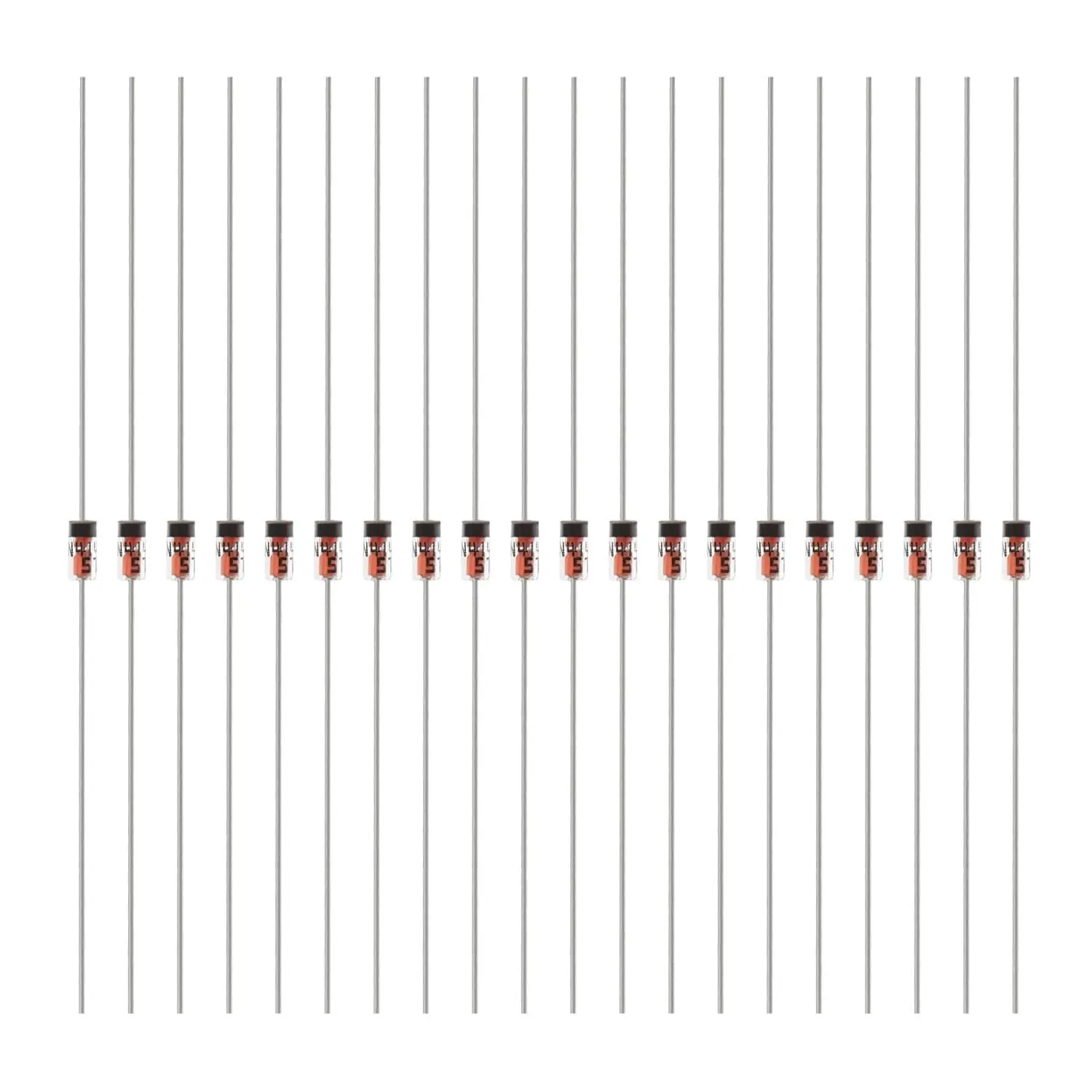 (120Pcs) 1N4148 Rectifier Diodes, 0.2A 100V DO-35 Axial Diodes, 200mA 100Volt Electronic Silicon Diodes