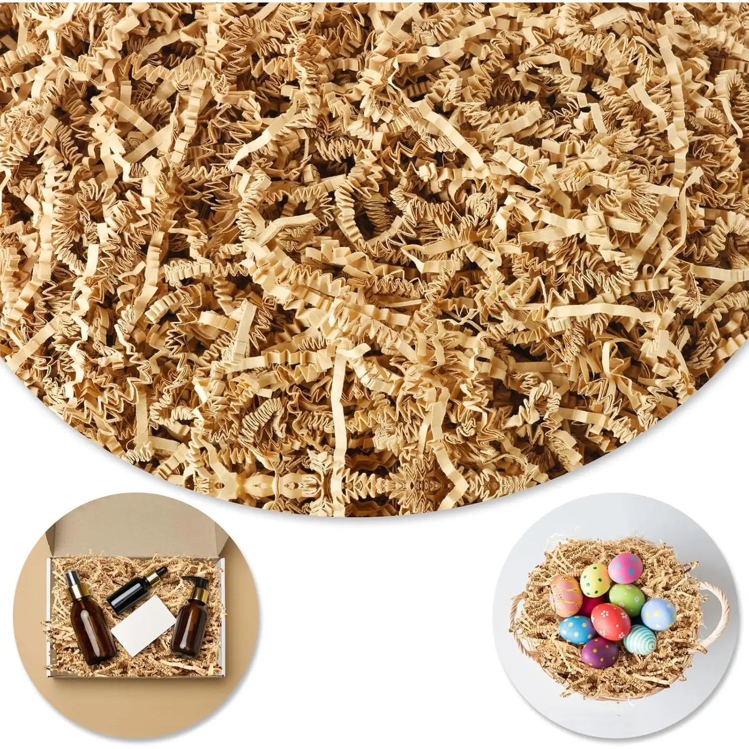 Shredded Paper For  Baskets, 8oz Crinkle Paper,  Crinkle Paper Filler, Crinkle Cut Paper Shred For Birthdays, Weddings,Boxes Bags, Basket Filler,Anniversaries, Wrapping, Inches