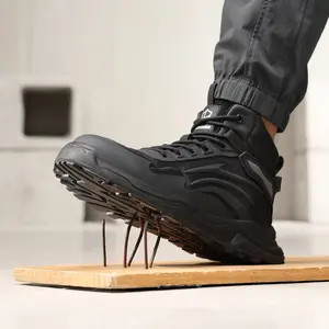 Men's safety shoes are impact-resistant and puncture-resistant, with a high heel for protecting the ankles. They are suitable for use in construction sites, workshops, and factories - an Easter gift.