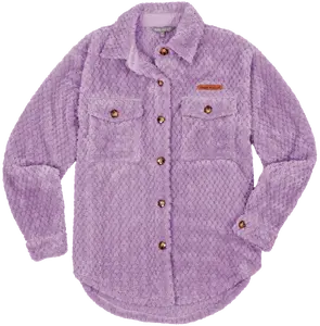 SALE Simply Southern Lilac Soft Sherpa Shacket Jacket