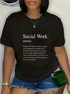100% Cotton Social Work Definition Funny Social Worker T-Shirt