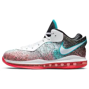Nike LeBron 8 V/2 Low Miami Nights Retro Basketball Shoes for Men - Blue and Pink 2021 Edition