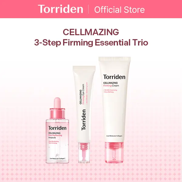 [Torriden Official] CELLMAZING 3-Step Firming Essential Trio | Essential steps for firming care with Pore Perfecting Ampoule + Firming Eye Cream + Firming Cream