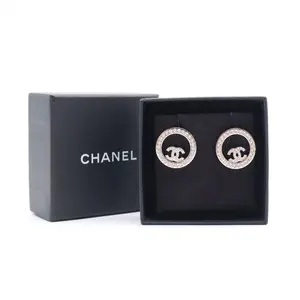 Pre-owned CC Crystal Circle Stud Earrings W21211