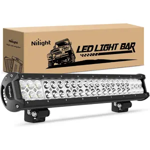 Nilight 20Inch 126W Spot Flood Combo Led Light Bar Off Road Lights Boat Lighting Fog Light Driving Lights LED Work Light for Trucks  dealsforyoudays