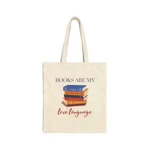 Copy of Books Are My Love Language Canvas Tote Bag