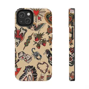 Vintage Tattoo Vibes Phone Case, Magical Phone Cover, Vintage Design Case For iPhone, Samsung Compatible with Samsung Galaxy S25
