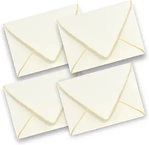 5x7 Envelopes for Invitations with  Border,V-Flap Envelopes 50 Pack,A7 Envelopes for Cards,Wedding,Invitations, Shower, Occasions()