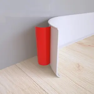 Baseboard Molding Trim, 4 Inch x 40 Feet Peel and Stick Vinyl Wall Base Cove Base, Self-Wall Base Moulding Trim(S100,White)