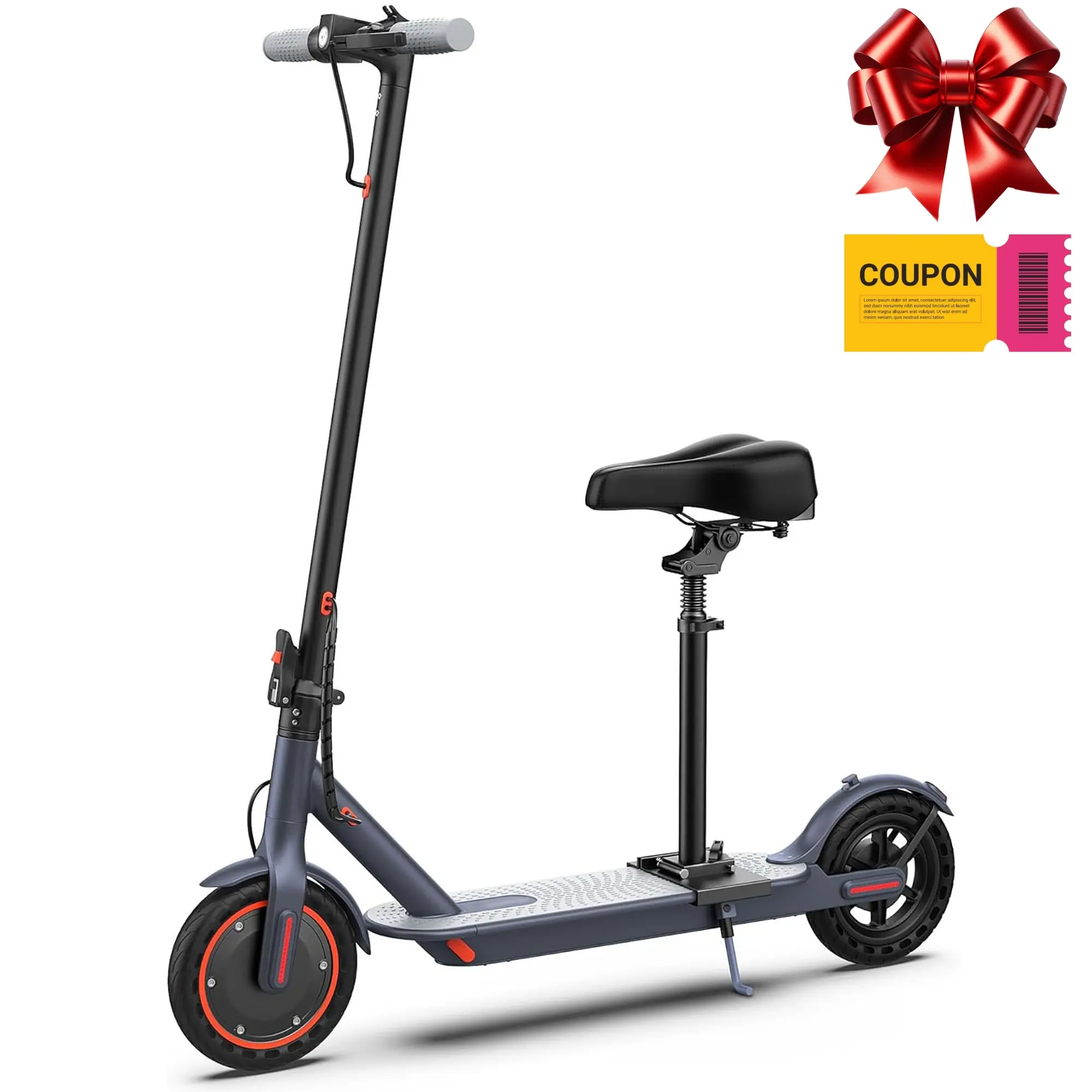 PORORO Foldable Electric Scooter for Adults with Seat  – 350W Motor, 21Mile Range, 16MPH Speed!  #EScooter #CommuterScooter #ViralGadgets SpringStatements.SummerWins,Father's Day Gife