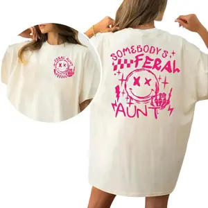 Somebody's Feral Aunt Shirt, Auntie Shirt, Aunt Life T Shirt, Sarcastic Auient T Shirt, Mothers Day Gift Ideas, Unisex Short Sleeve Tee, Casual Clothing