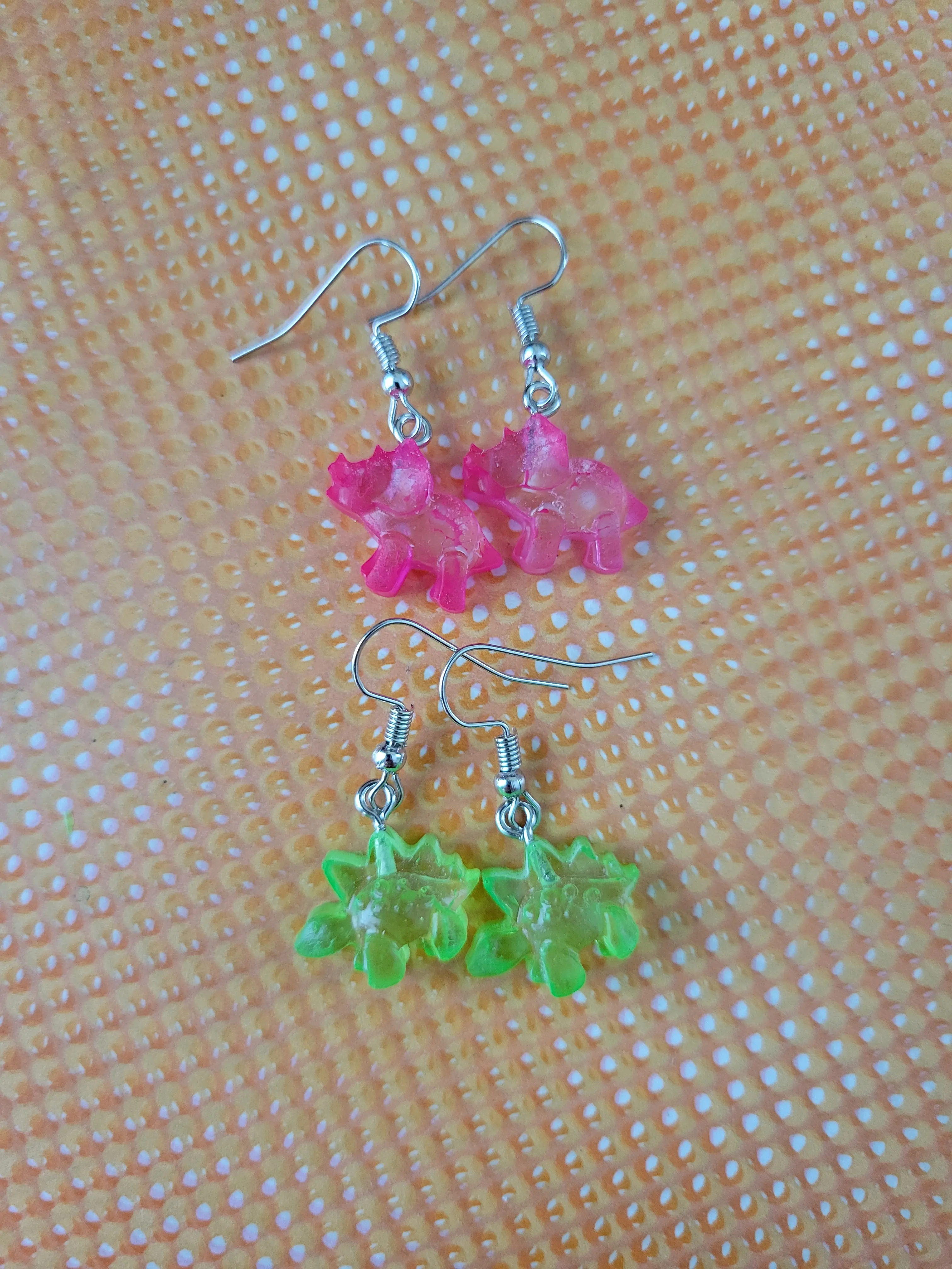 Resin Dinosaur Earrings - Colorful and Fun Accessories